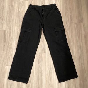 Black cargo jeans